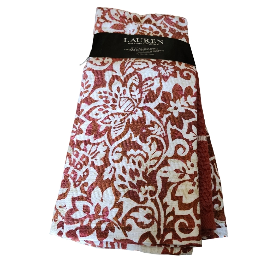 Ralph Lauren Set of 3 Kitchen Towels  Abstract